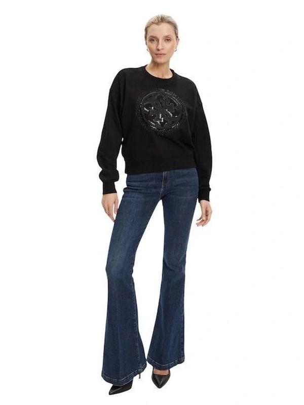 Guess Hotfix Kadın Siyah Sweatshirt W5YQ07KB681-JBLK - Image 1