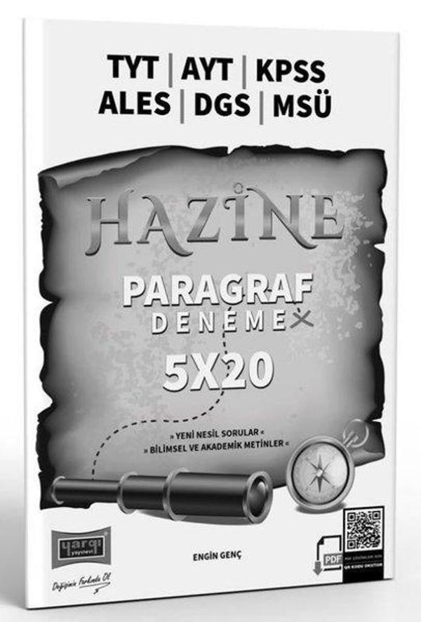 Yayınları TYT AYT KPSS ALES DGS MSÜ Hazine Paragraf 5x20 Deneme Sınavı - Yargı Yayınları - Image 1