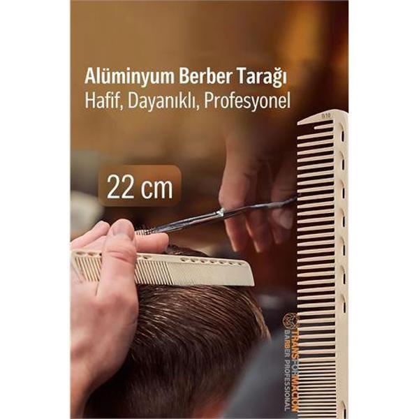 22 cm Alüminyum Saç Kesim Tarağı – Berber Tarağı -Hafif, Dayanıklı, Profesyonel - Image 1