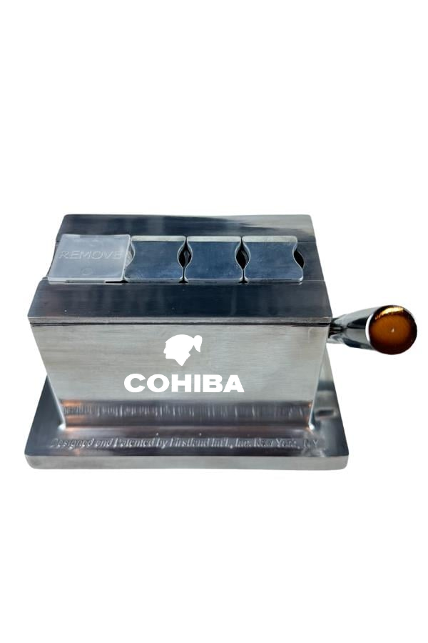 Cohiba Gümüş Masa Tipi 4 Fonksiyonlu Metal Puro Makası Kesici - Image 1