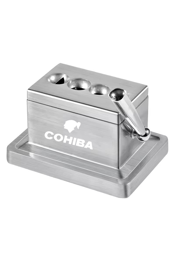 Cohiba Gümüş Masa Tipi 4 Fonksiyonlu Metal Puro Makası Kesici - Image 1