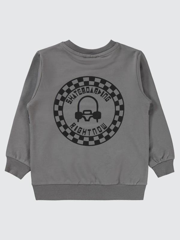 Civil Boys Skate Dama Baskılı 2-5 Yaş Sweatshirt - Gri4-5 Yaş - Image 1
