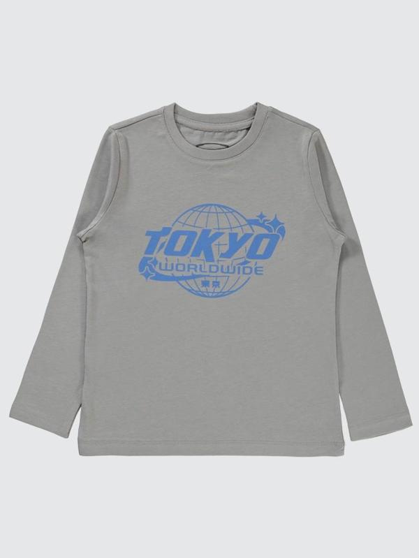 Civil Boys Tokyo Baskılı 6-9 Yaş Sweatshirt - Gri9-10 Yaş - Image 1