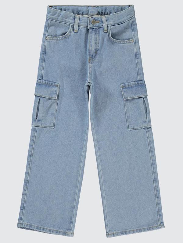 Civil Girls Kargo Cepli 10-13 Yaş Pantolon - Mavi11-12 Yaş - Image 1