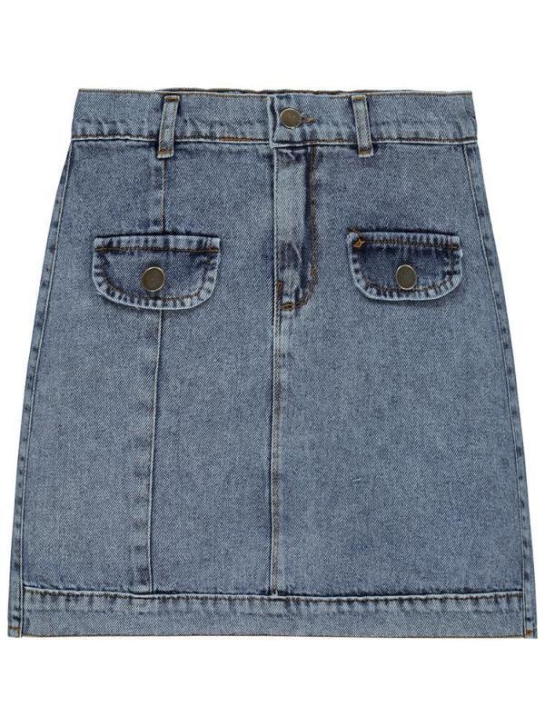 Civil Girls Cep Kapaklı 10-13 Yaş Etek - Mavi10-11 Yaş - Image 1