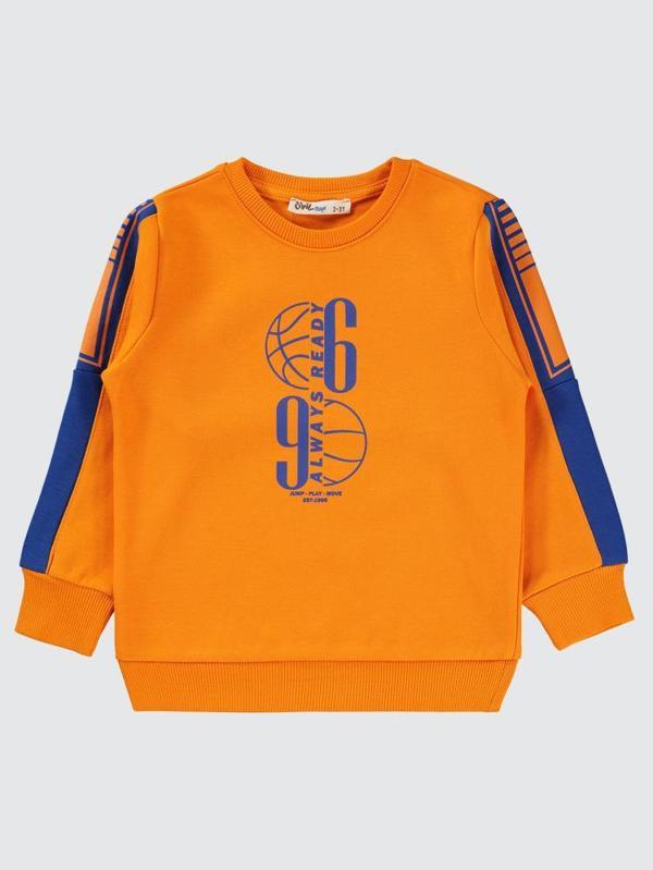 Civil Boys Always Ready Baskılı 2-5 Yaş Sweatshirt - Turuncu4-5 Yaş - Image 1