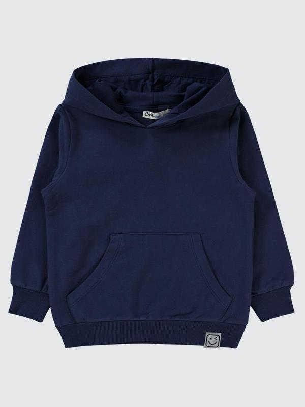 Civil Boys Qr Kod Etiketli Kapşonlu 2-5 Yaş Sweatshirt - Lacivert2-3 Yaş - Image 1