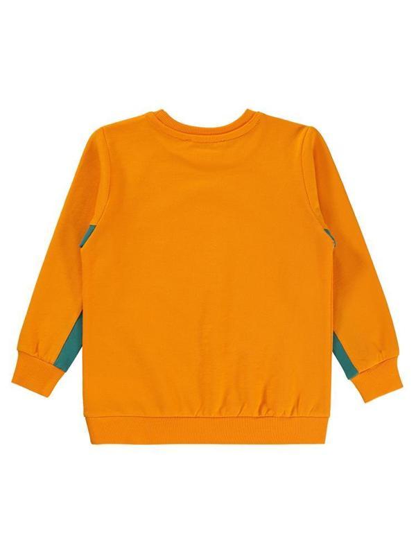 Civil Boys Dinozor Baskılı 2-5 Yaş Sweatshirt - Turuncu2-3 Yaş - Image 1