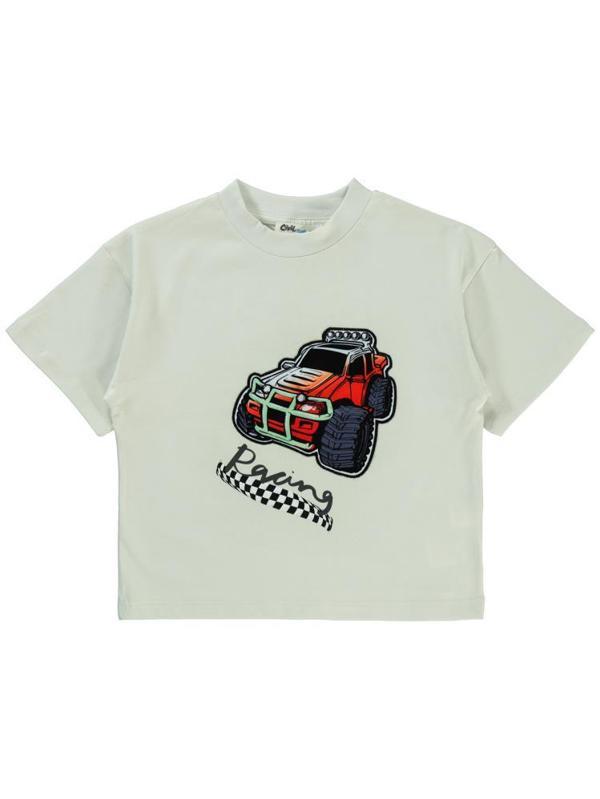 Civil Boys Crazy Truck Baskılı 2-5 Yaş Tişört - Gri4-5 Yaş - Image 1