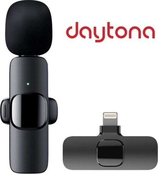 Daytona K9-L1 Lightning Wireless (Kablosuz Mikrofon) Ergonomik Tak Çalıştır Telefon Tablet Ipad Yaka Mikrofonu - Image 1