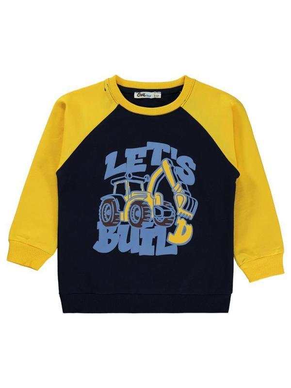 Civil Boys Lets Buıld Baskılı 2-5 Yaş Sweatshirt - Lacivert2-3 Yaş - Image 1