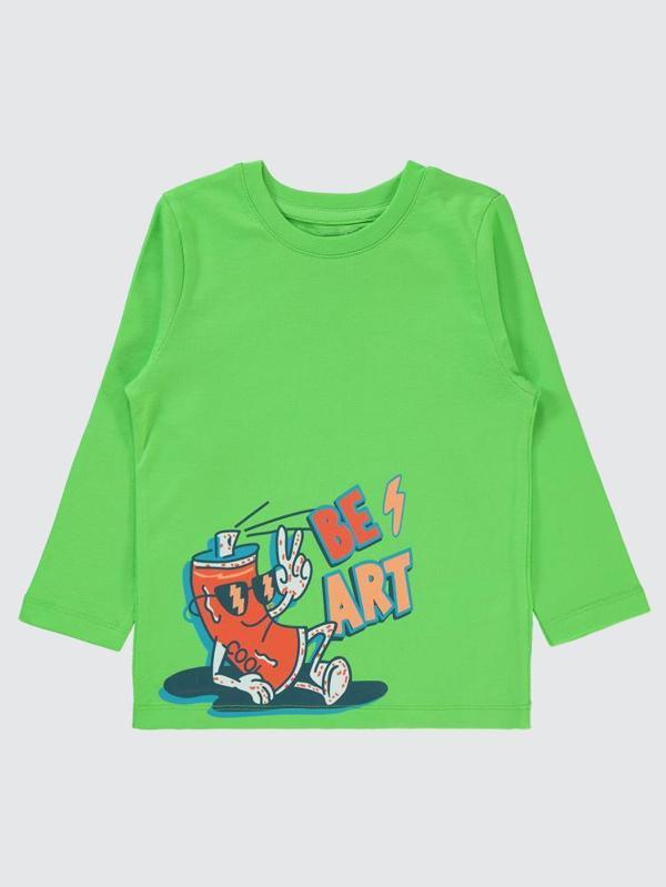 Civil Boys Be Art Baskılı 2-5 Yaş Sweatshirt - Yeşil2-3 Yaş - Image 1