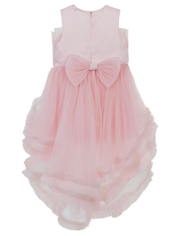 Civil Girls Kuyruklu Çiçekli 6-9 Yaş Abiye - Pembe7-8 Yaş - Image 1