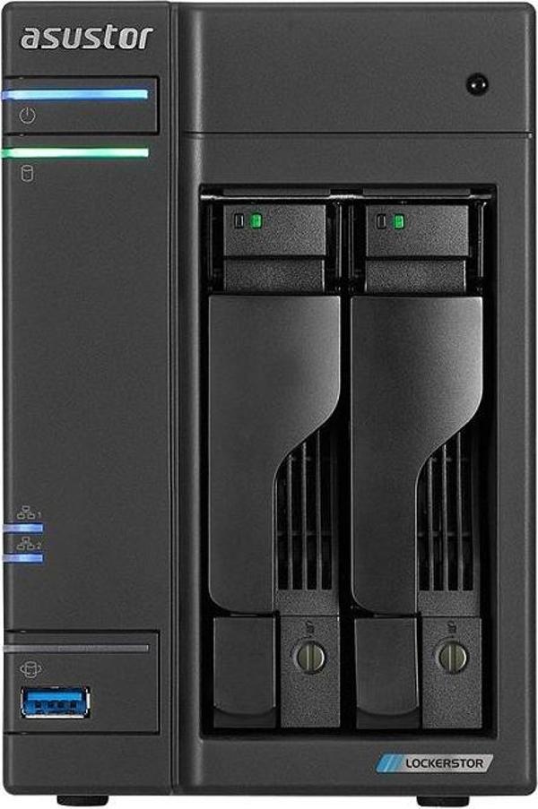 ASUSTOR AS6602T CELERON 4GB RAM 2-Disk'e Kadar Destekli Nas Server (Disksiz) - Image 1