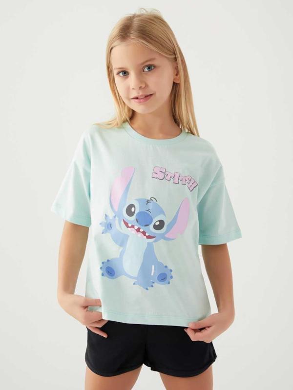 Roly Poly Stıtch Kız Çocuk 3-8 Yaş T-Shirt - Yeşil3-4 Yaş - Image 1
