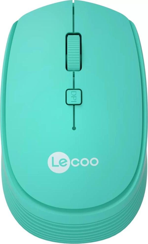 LENOVO LECOO WS202 Kablosuz 1200dpi Optic Turkuaz Mouse - Image 1