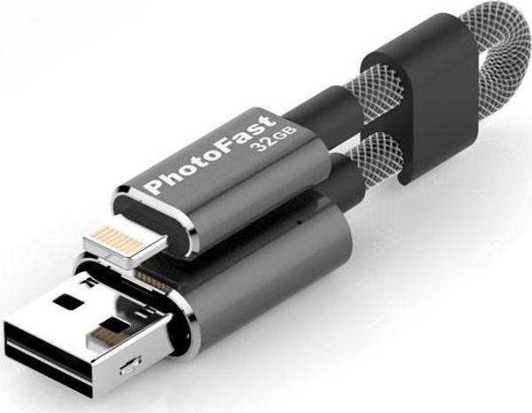 PHOTOFAST 32GB USB 3.0 MEMORİES CABLE GEN3  Lightning ŞARJ KABLOLU USB BELLEK - Image 1