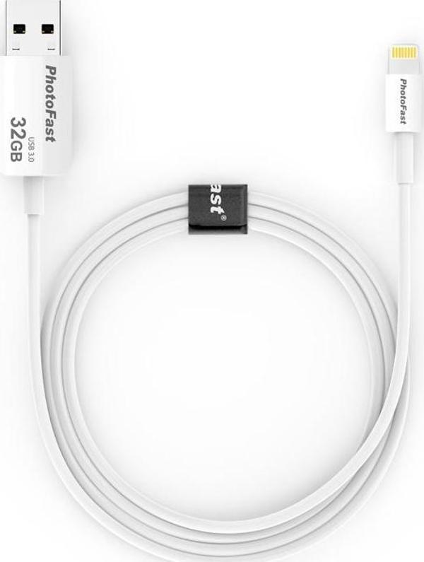 PHOTOFAST 32GB USB 3.0 PHOTO BACKUP CABLE Lightning ŞARJ KABLOLU USB BELLEK - Image 1