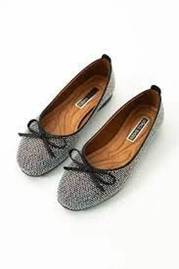 Potte Siyah Saten Babet Ayakkabı - Image 1