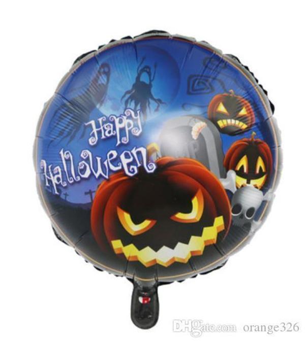 Happy Halloween Balkabağı Folyo Balon 18 inç - Image 1
