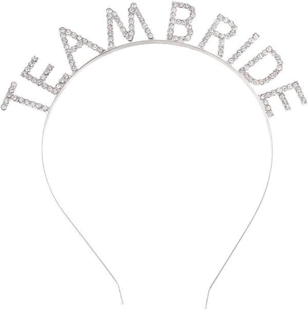 Gümüş Kaplama Kristal Taşlı Team Bride Taç - Image 1