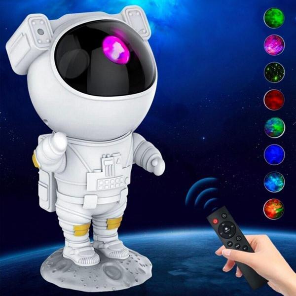 BUFFER® Uzaktan Kumandalı ve Zamanlayıcılı Farklı Renk Işık Modlu Astronot Projektör Gece Lambası - Image 1