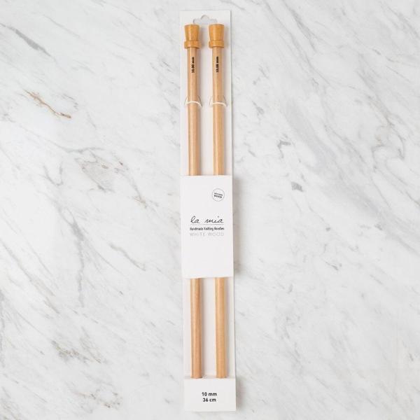 La Mia Whitewood 10 mm 36 cm Ahşap Örgü Şişi - Image 1