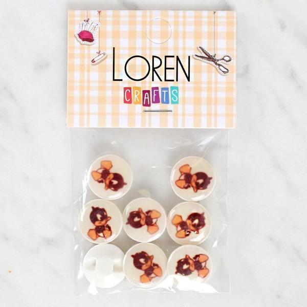 Loren Crafts 8'li Ördek Düğme - 1201 - Image 1