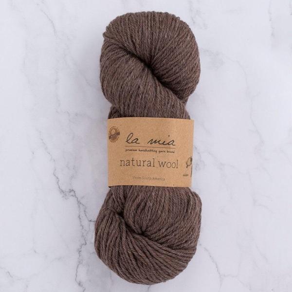 La Mia Natural Wool Koyu Kahverengi El Örgü İpi - H6 - 33603 - Image 1
