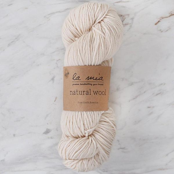 La Mia Natural Wool Krem El Örgü İpi - H1 - 33607 - Image 1