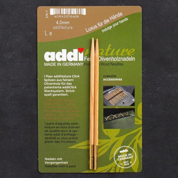 Addi Nature Olive Wood Click 4mm 13cm Misinalı Şiş - Image 1