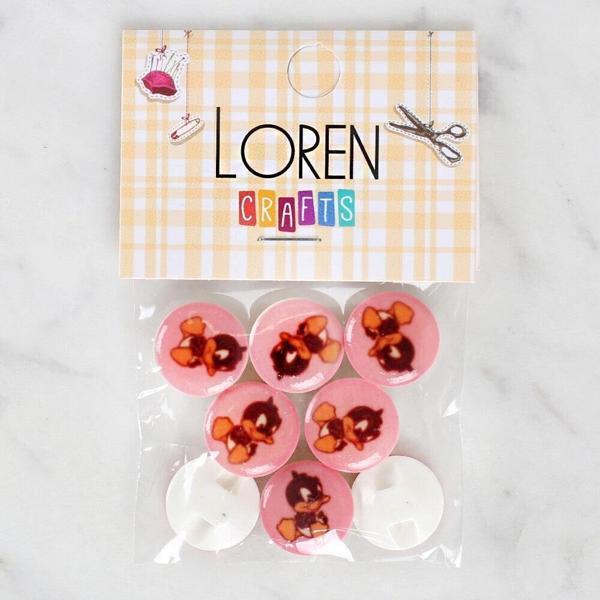 Loren Crafts 8'li Ördek Düğme - 1208 - Image 1