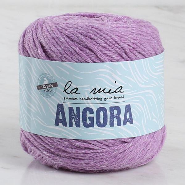 La Mia Angora 50gr Mor El Örgü İpi - L127 - 33801 - Image 1