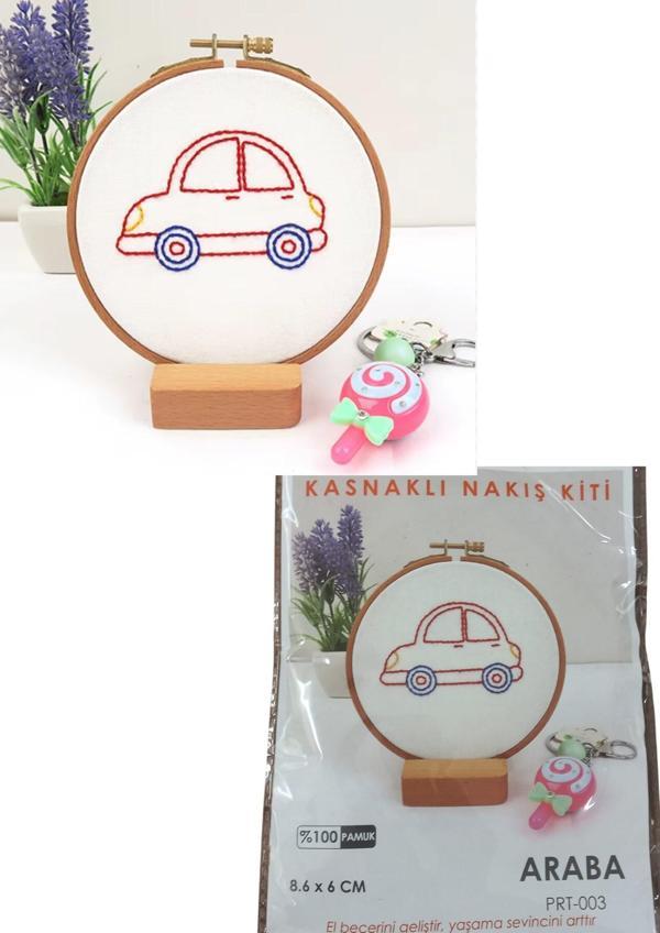 Nakış Kitleri Kasnaklı 8.6 X 6 cm Araba - Image 1