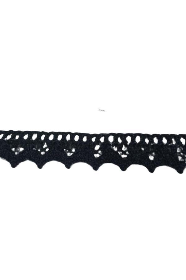 Kopanaki Dantel en 1,5 cm Siyah 5 Metre - Image 1