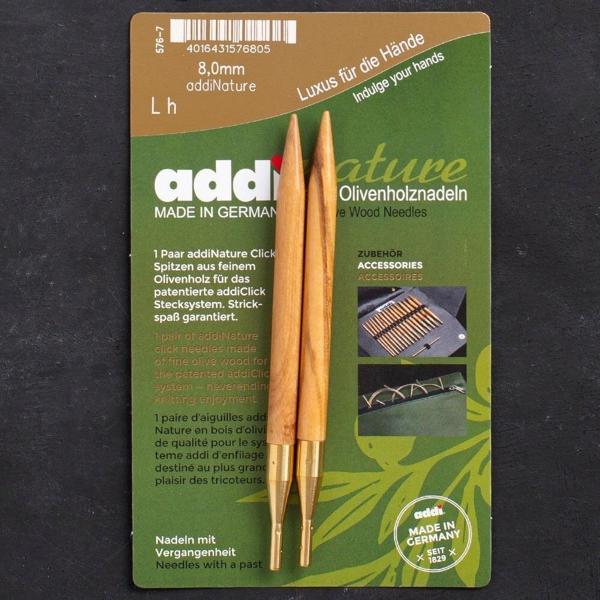 Addi Nature Olive Wood Click 8mm 13cm Misinalı Şiş - Image 1