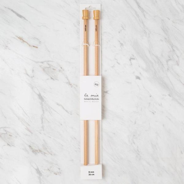 La Mia Whitewood 8 mm 36 cm Ahşap Örgü Şişi - Image 1