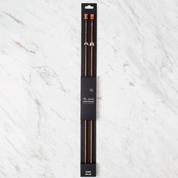 La Mia Rosewood 3 mm 36 cm Ahşap Örgü Şişi - Image 1