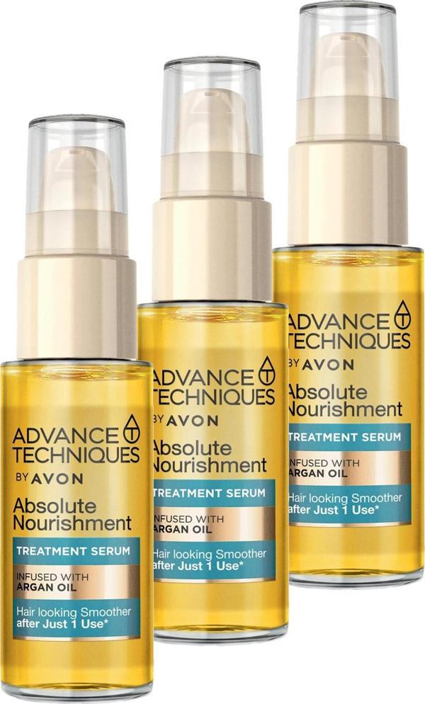 AVON Advance Techniques Argan Yağı İçeren Besleyici Saç Serumu 30 ml. 3'lü Set - Image 1