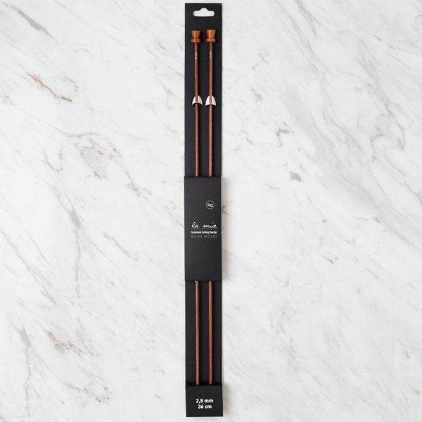 La Mia Rosewood 2.5 mm 36 cm Ahşap Örgü Şişi - Image 1