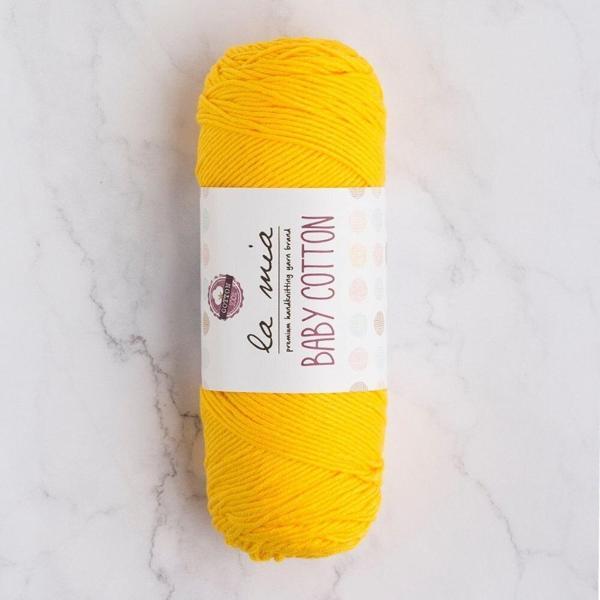 La Mia Baby Cotton Hardal Sarısı El Örgü İpi - L003 - 33632 - Image 1