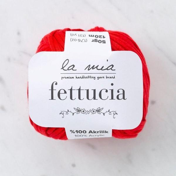 La Mia Fettucia Kırmızı El Örgü İpi - L092 - 33882 - Image 1