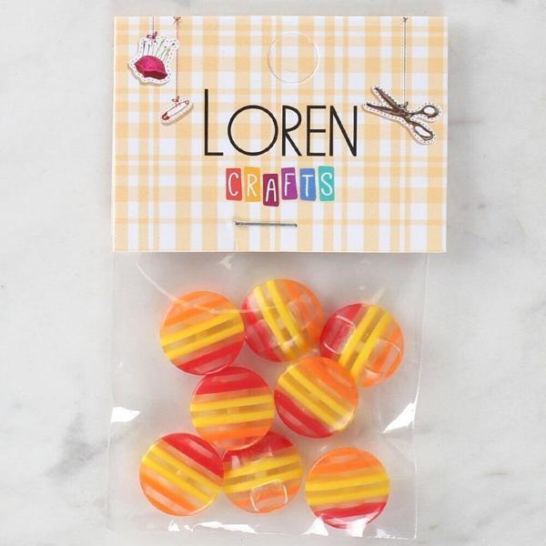 Loren Crafts 8'li Desenli Düğme - 1102 - Image 1