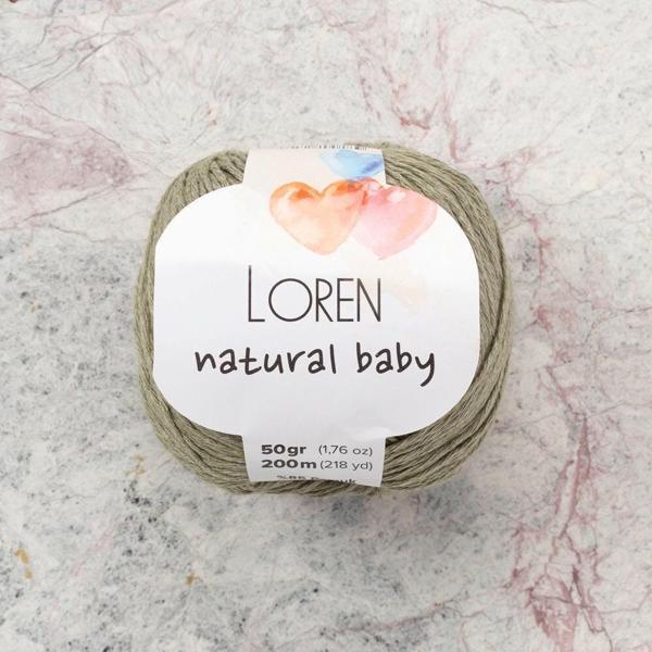 Loren Natural Baby Küf Yeşili El Örgü İpi - R089 - 33936 - Image 1