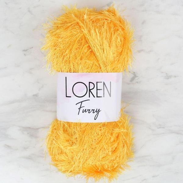 Loren Furry Hardal Sarısı El Örgü İpi - RF075 - 34063 - Image 1