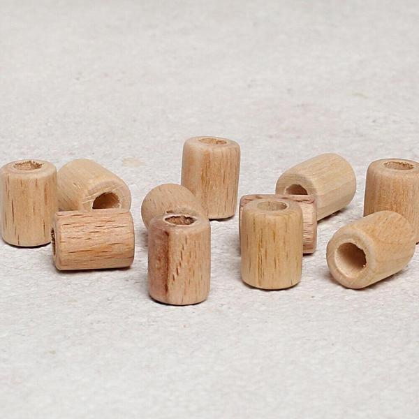 Loren Crafts 10 Adet Ham Boru Ahşap Boncuk 16mm - Image 1