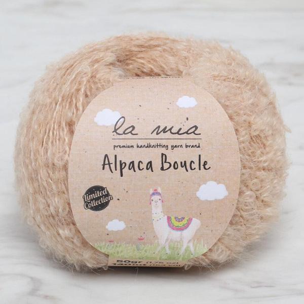 La Mia Alpaca Boucle 50 Gr Bej El Örgü İpi - L308 - 34389 - Image 1