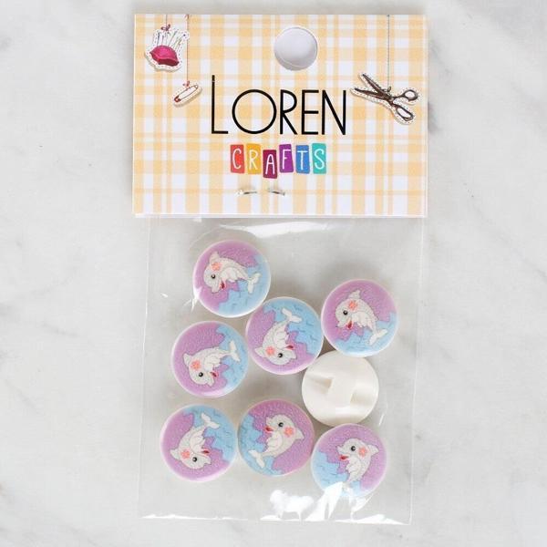 Loren Crafts 8'li Yunus Düğme - 1226 - Image 1