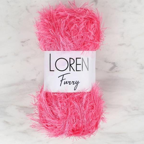 Loren Furry Koyu Pembe El Örgü İpi - RF016 - 34050 - Image 1