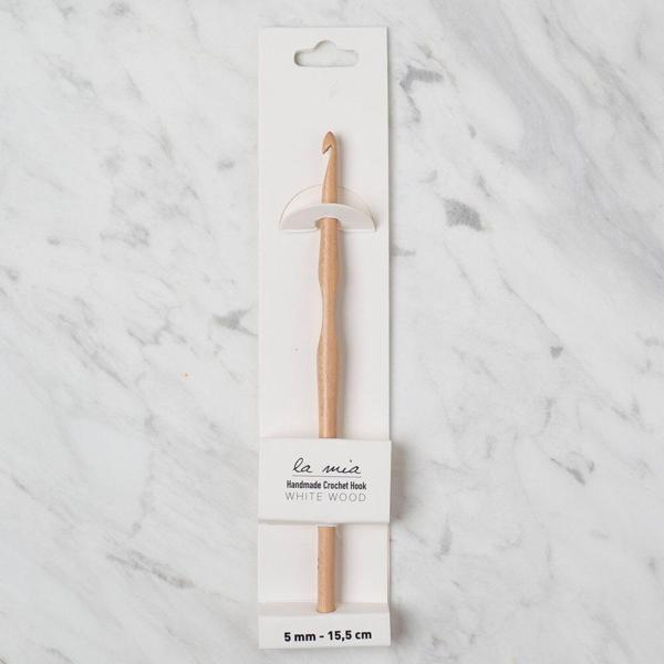 La Mia Whitewood 5 mm 15.5 cm Ahşap Yün Tığ - Image 1